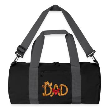 Best Daddy Cowboy Western Rope Design - Recycled Duffel Bag - black/graphite grey - Front