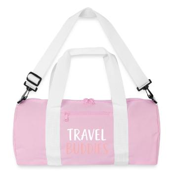 Compagnons de voyage - Sac de sport recyclé - rose/blanc - Devant