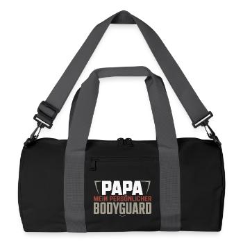 Vatertag Papa Humor Beschützer Vater - Recycelte Duffel Bag - Schwarz/Graphitgrau - Vorne