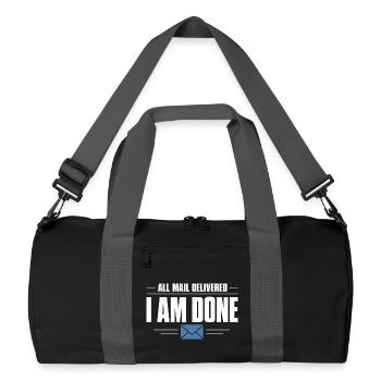 Postbote Im Ruhestand Postbote Im Ruhestand - Recycelte Duffel Bag - Schwarz/Graphitgrau - Vorne