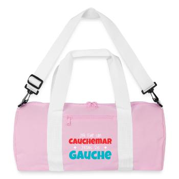 Humour Politique : Cauchemar Gauche Rétro - Sac de sport recyclé - rose/blanc - Devant