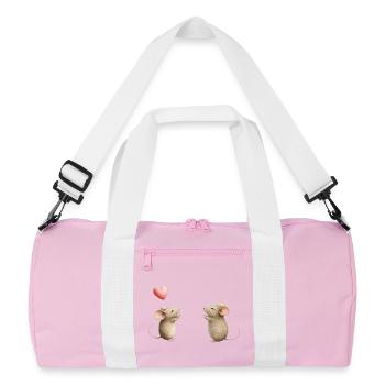 Amour de la souris - Sac de sport recyclé - rose/blanc - Devant
