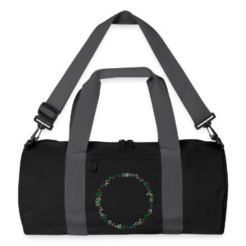 Une couronne de houx - Sac de sport recyclé - noir/gris graphite - Devant