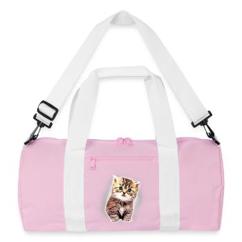 Kitten - Recycled Duffel Bag - pink/white - Front