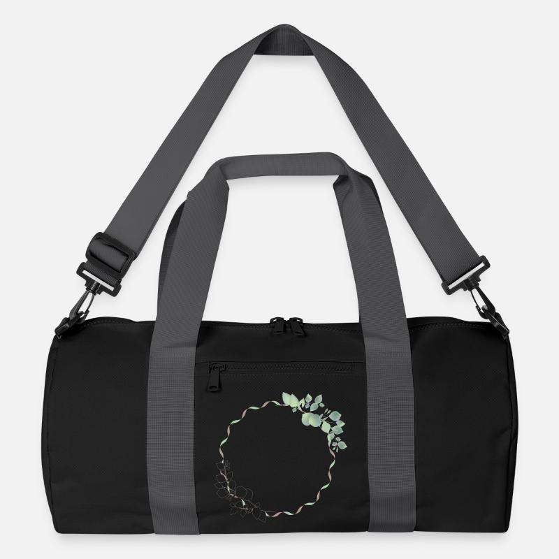 zarter Eukalyptus Rahmen für eigene Texte & Motive Recycelte Duffel Bag