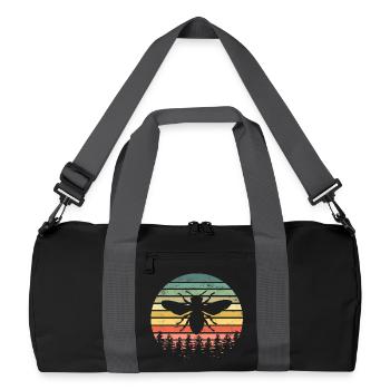 Abeilles - Sac de sport recyclé - noir/gris graphite - Devant