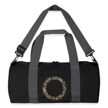 delicate winter Christmas wreath in brown tones - Recycled Duffel Bag - black/graphite grey - Front