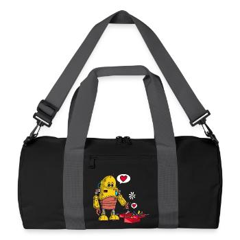 Robot in love - Recycled Duffel Bag - black/graphite grey - Front