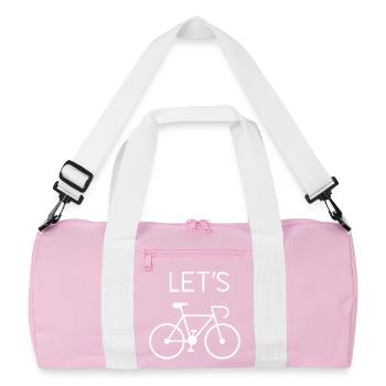 Let's Cycling - Recycelte Duffel Bag - Rosa/Weiß - Vorne