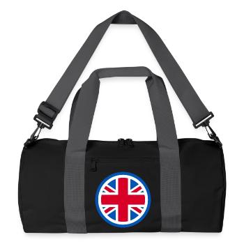 United Kingdom - Union Jack - Recycelte Duffel Bag - Schwarz/Graphitgrau - Vorne