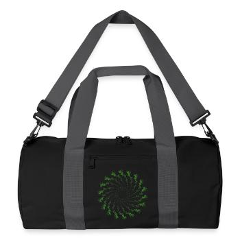 dotted shape rotated wind turbine green - Recycled Duffel Bag - black/graphite grey - Front