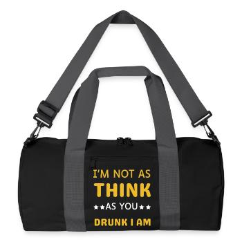 I'm not as drunk as you think - Recycled Duffel Bag - black/graphite grey - Front