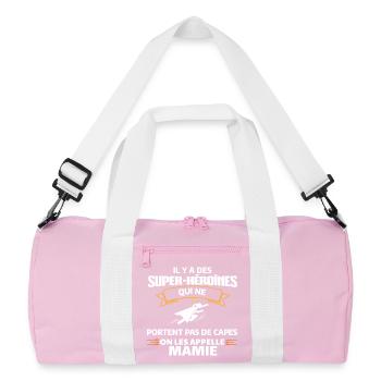 Super-Héroïne Capes Mamie Motivante - Sac de sport recyclé - rose/blanc - Devant