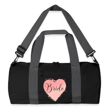 Team Bride Heart! Customisable - Recycled Duffel Bag - black/graphite grey - Front