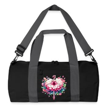 Ballet dancer with tutu - Recycled Duffel Bag - black/graphite grey - Front