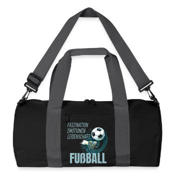 Faszination - Emotionen - Leidenschaft - Recycelte Duffel Bag - Schwarz/Graphitgrau - Vorne