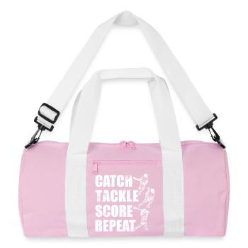 Lacrosse Game - Recycled Duffel Bag - pink/white - Front
