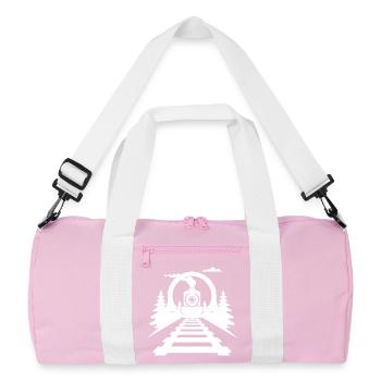 Chemin de fer - Sac de sport recyclé - rose/blanc - Devant
