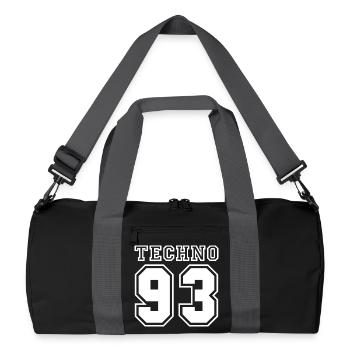 TECHNO 93 - Recycelte Duffel Bag - Schwarz/Graphitgrau - Vorne