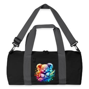 Koala - Recycelte Duffel Bag - Schwarz/Graphitgrau - Vorne