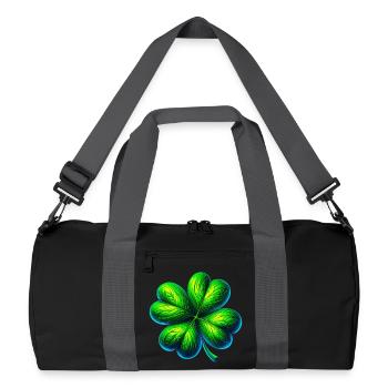 Trèfle à quatre feuilles - Sac de sport recyclé - noir/gris graphite - Devant