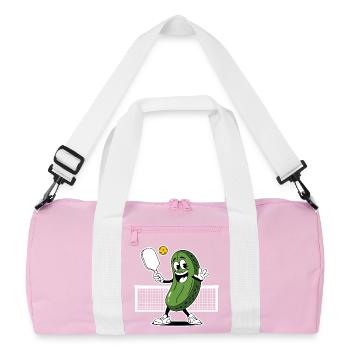 Dill With It Pickleball Player - Recycled Duffel Bag - pink/white - Front