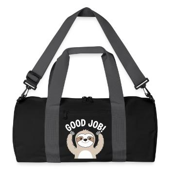 Paresse, bon travail, encouragement - Sac de sport recyclé - noir/gris graphite - Devant