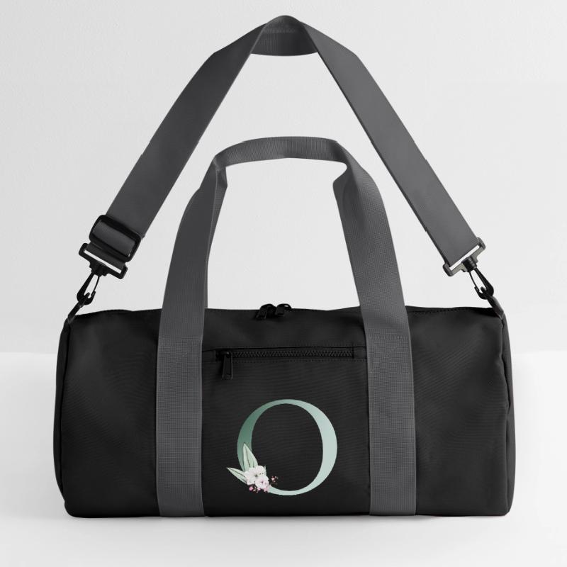 O Monogram, Floral, Customizable Recycled Duffel Bag