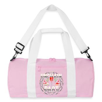 Fléchettes Chemise déchaîner ma pince - Sac de sport recyclé - rose/blanc - Devant