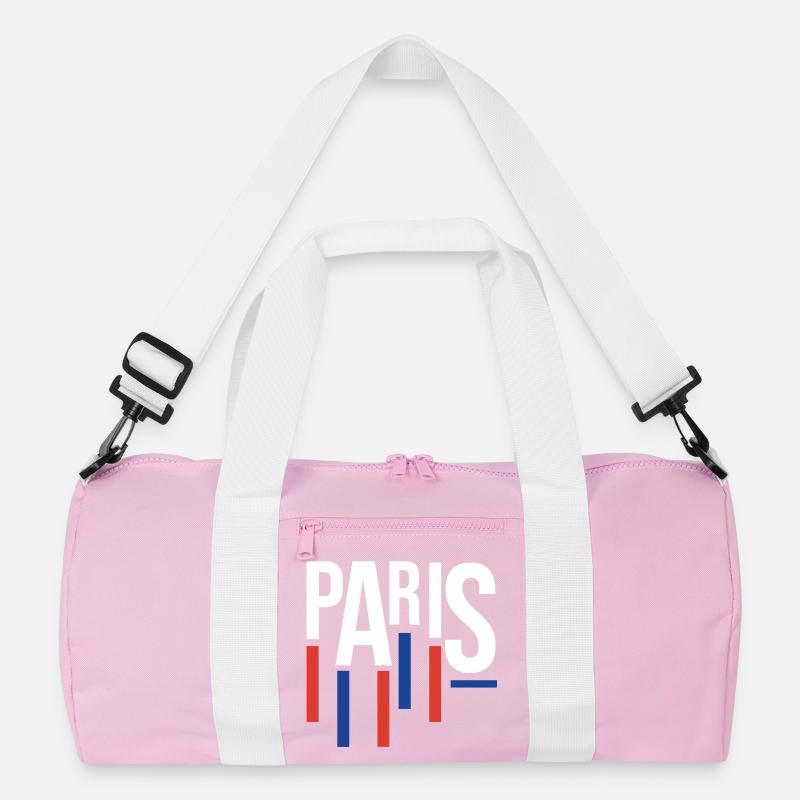 Pariser Typografie mit Flaggenakzenten Recycelte Duffel Bag