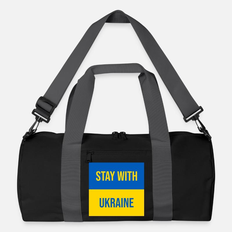 Stay With Ukraine Badge Design Recycelte Duffel Bag