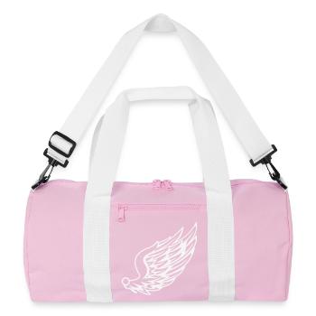 Ailes avec dessin de plumes dynamiques - Sac de sport recyclé - rose/blanc - Devant