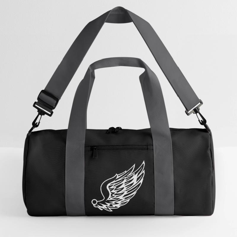 Wings with dynamic feather drawing Recycled Duffel Bag
