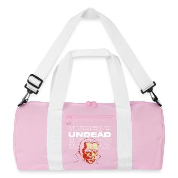 Classic Dracula Movie Tribute Design - Recycled Duffel Bag - pink/white - Front