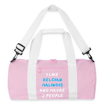 Belgian Malinois - Recycelte Duffel Bag - Rosa/Weiß - Vorne