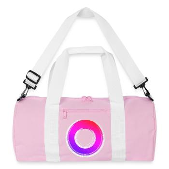 Gradient Ring Glanz - Recycelte Duffel Bag - Rosa/Weiß - Vorne