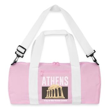 Athens City of the Violet Crown - Recycled Duffel Bag - pink/white - Front