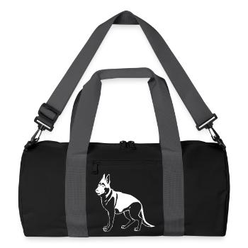 Chien de berger - Sac de sport recyclé - noir/gris graphite - Devant