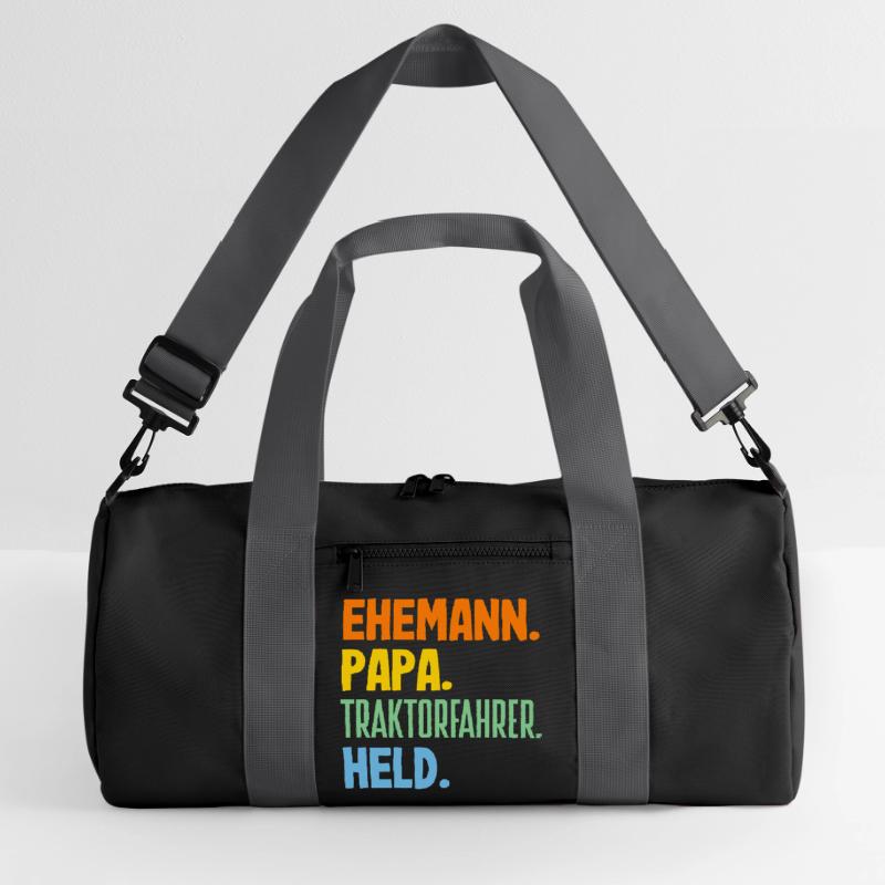 Ehemann Papa Traktorfahrer Held Recycelte Duffel Bag