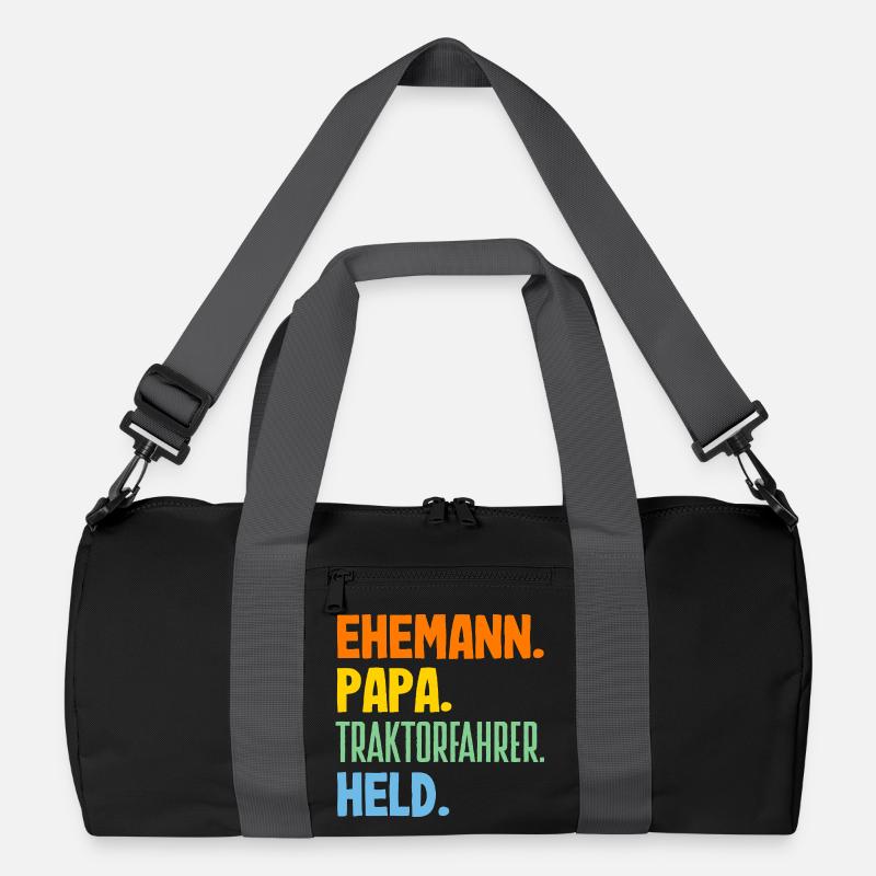 Ehemann Papa Traktorfahrer Held Recycelte Duffel Bag