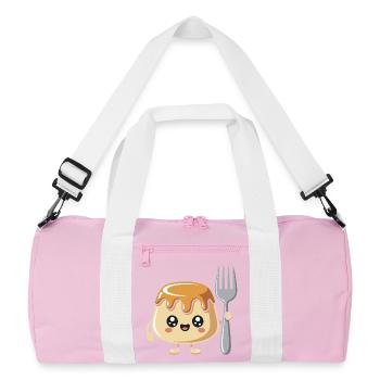 Pudding with fork - Recycled Duffel Bag - pink/white - Front