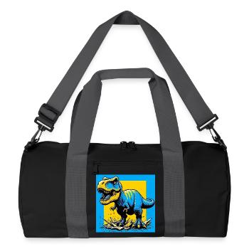 dinosaure - Sac de sport recyclé - noir/gris graphite - Devant