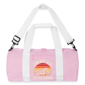Motard Moto Biker Je Ne Suis Pas Vieux - Sac de sport recyclé - rose/blanc - Devant