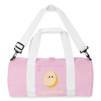 Eggcellent – Sweet breakfast egg - Recycled Duffel Bag - pink/white - Front