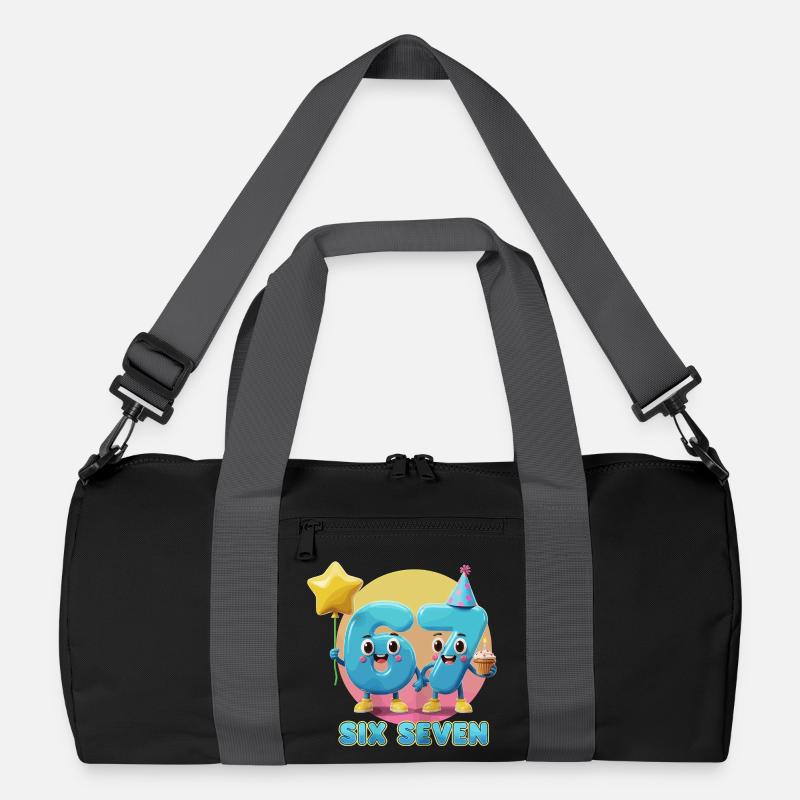 Six Seven 6-7 67 Funny Cute Gift Recycled Duffel Bag