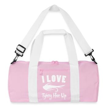 Pêcheur, pêcheur, dits, Petri Heil - Sac de sport recyclé - rose/blanc - Devant
