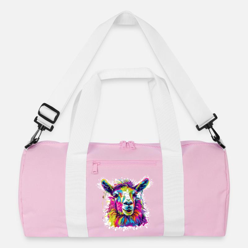 Lama Neon Pop Art Recycelte Duffel Bag
