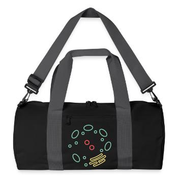 Zelle Organellen Biologie - Recycelte Duffel Bag - Schwarz/Graphitgrau - Vorne