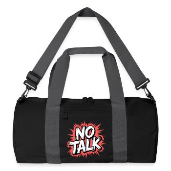 No Talk Statement - Recycled Duffel Bag - black/graphite grey - Front