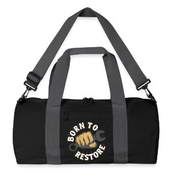 Auto Restauration Born To Restore - Recycled Duffel Bag - black/graphite grey - Front